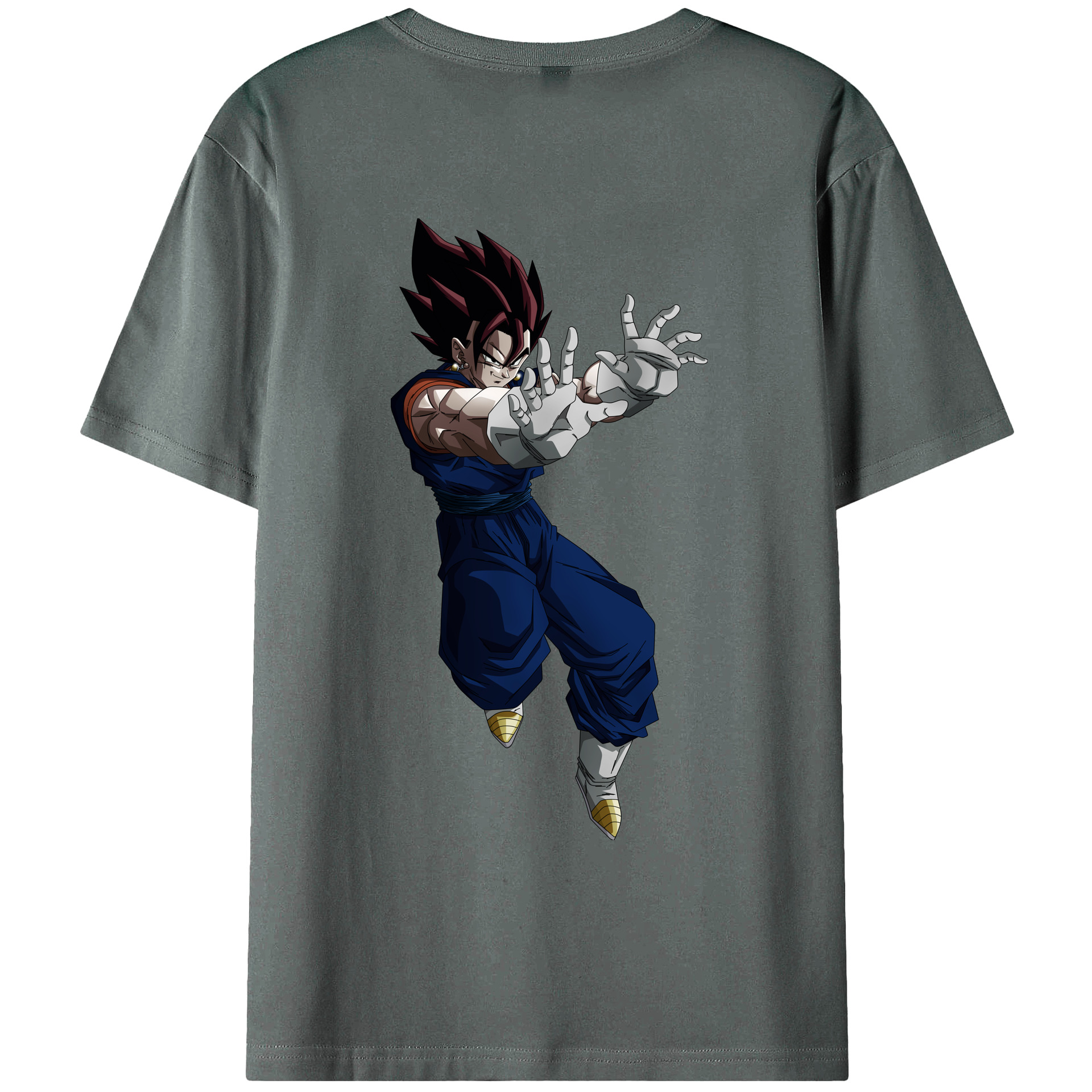 （画像用） ドラゴンボール ベジット DRAGON BALL Vegetto 綿100％ メンズ半袖Tシャツ（バックプリント） 通気性